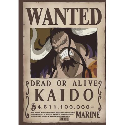 Abystyle One Piece - Wanted Kaido Poster 52x38cm Abystyle One Piece - Wanted Kaido Poster 52x38cm