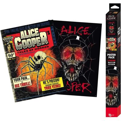 Gb Eye Alice Cooper - Set de 2 afișe - Tales Of Horror/skull Gb Eye Alice Cooper - Set de 2 afișe - Tales Of Horror/skull