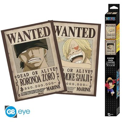 GB Eye Affiches Zoro & Sanji - 52x38cm - Ensemble de 2 - Publicité GB Eye Affiches Zoro & Sanji - 52x38cm - Ensemble de 2 - Publicité