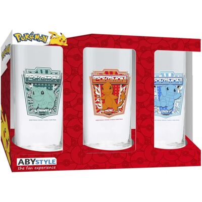 ABYstyle Kanto Starters 3er Glas-Set ABYstyle Kanto Starters 3er Glas-Set