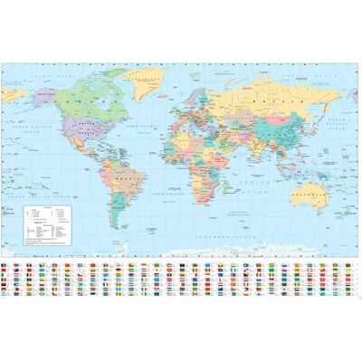 Póster del Mapa Mundial con Banderas de Harper Collins - 61x91.5cm Póster del Mapa Mundial con Banderas de Harper Collins - 61x91.5cm