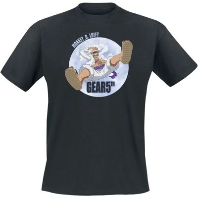 One Piece Gear 5Th Musta Uusi Istuvuus - T-Paita One Piece Gear 5Th Musta Uusi Istuvuus - T-Paita