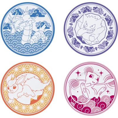 Abystyle Pokémon Juego de 4 Platos - Estilo Japonés Abystyle Pokémon Juego de 4 Platos - Estilo Japonés