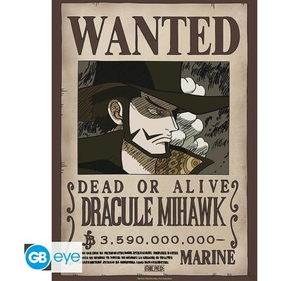 GB eye Dracule Mihawk Wanted Poster - 52x38cm - Poster - Publicité GB eye Dracule Mihawk Wanted Poster - 52x38cm - Poster - Publicité
