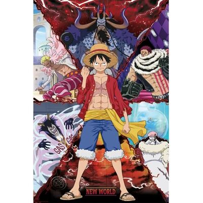Poster Abysse One Piece - Luffy contre Nouveau Monde - 91,5x61 cm - Publicité Poster Abysse One Piece - Luffy contre Nouveau Monde - 91,5x61 cm - Publicité