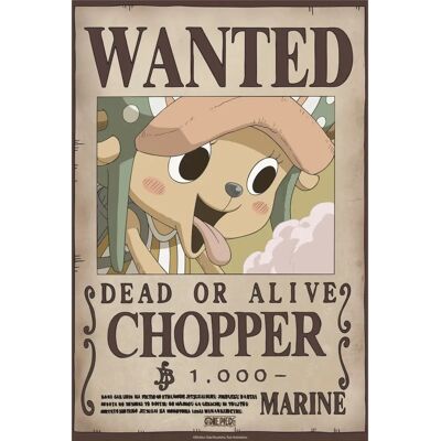 GB Eye - One Piece - Wanted Chopper Wano - 52x38 cm - Poster GB Eye - One Piece - Wanted Chopper Wano - 52x38 cm - Poster
