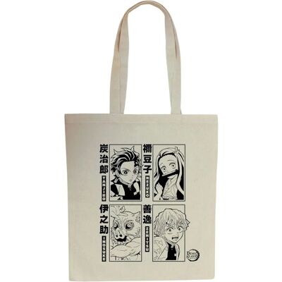 ABYstyle ABYBAG717 Musta, Harmaa - Demon Slayer Tote Bag ABYstyle ABYBAG717 Musta, Harmaa - Demon Slayer Tote Bag