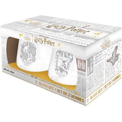 Abystyle Harry Potter 2 Glass Set Ravenclaw & Hufflepuff - Glass Set Abystyle Harry Potter 2 Glass Set Ravenclaw & Hufflepuff - Glass Set