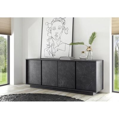 Matelpro - Carrat - 180 cm - Noir marbré - Buffet - Publicité Matelpro - Carrat - 180 cm - Noir marbré - Buffet - Publicité