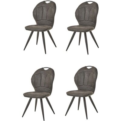 Matelpro - Adrian - Anthracite - Tissu - Dining chair - Publicité Matelpro - Adrian - Anthracite - Tissu - Dining chair - Publicité