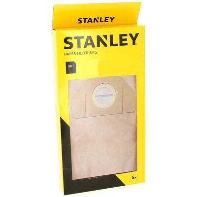 Bolsas de aspiradora Stanley - 30L - Pack de 5 Bolsas de aspiradora Stanley - 30L - Pack de 5