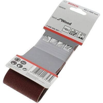 Bosch - 3665392052395 - 60x400 - 3 paquets - bande abrasive - Publicité Bosch - 3665392052395 - 60x400 - 3 paquets - bande abrasive - Publicité