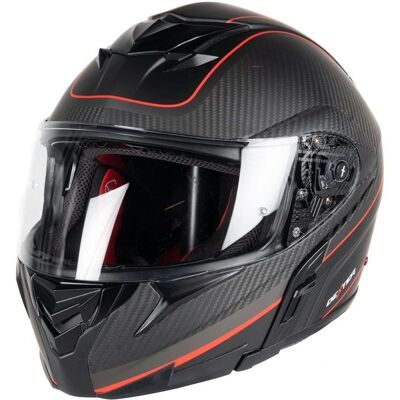 DEXTER - ADRON CARBON DECAL 22.06 - Noir/Rouge - Mat - Casque - Publicité DEXTER - ADRON CARBON DECAL 22.06 - Noir/Rouge - Mat - Casque - Publicité