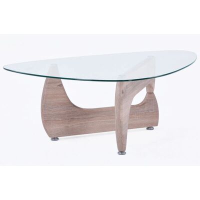 Pegane - GT-Oak - Surface en verre - Pieds chêne - Table basse - Publicité Pegane - GT-Oak - Surface en verre - Pieds chêne - Table basse - Publicité