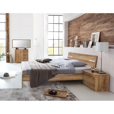 Pegane - 180x200 - 2 tables de chevet - commode - Chambre à coucher - Publicité Pegane - 180x200 - 2 tables de chevet - commode - Chambre à coucher - Publicité