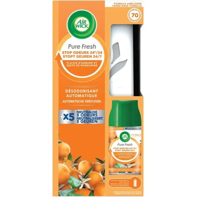 Diffuseur Air Wick - Automatique avec Recharge - Pure Fresh - Publicité Diffuseur Air Wick - Automatique avec Recharge - Pure Fresh - Publicité