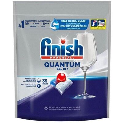 Tablettes lave-vaisselle Finish Quantum All in 1 - Nettoyage en profondeur Tablettes lave-vaisselle Finish Quantum All in 1 - Nettoyage en profondeur
