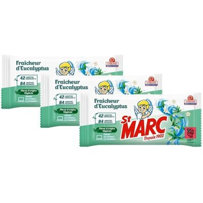 St Marc - Eucalyptus - Extra large - 40U - Lingettes désinfectantes - Publicité St Marc - Eucalyptus - Extra large - 40U - Lingettes désinfectantes - Publicité