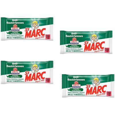 Lingettes antibactériennes St. Marc - Pack extra large - 30 pcs - Publicité Lingettes antibactériennes St. Marc - Pack extra large - 30 pcs - Publicité