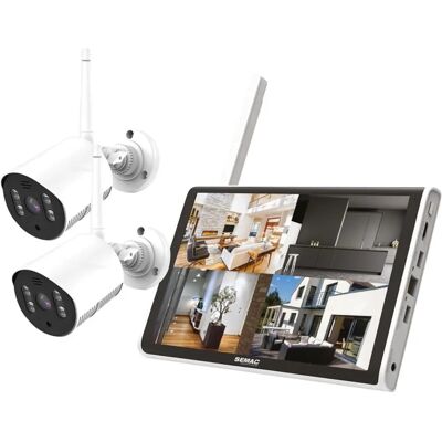 Kit de surveillance OPTEX SEMAC 2 caméras - Écran sans fil 12" HD - Publicité Kit de surveillance OPTEX SEMAC 2 caméras - Écran sans fil 12" HD - Publicité