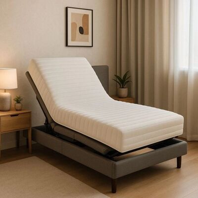 Nuits d or Modelo - Colchón de espuma de memoria 80x200cm - 21cm de grosor - Firme - Base de cama eléctrica especial Nuits d or Modelo - Colchón de espuma de memoria 80x200cm - 21cm de grosor - Firme - Base de cama eléctrica especial