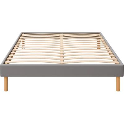 King of Dreams - Sommier Tapissier Gris - 120x190 - 2x13 Listones - Base de cama King of Dreams - Sommier Tapissier Gris - 120x190 - 2x13 Listones - Base de cama