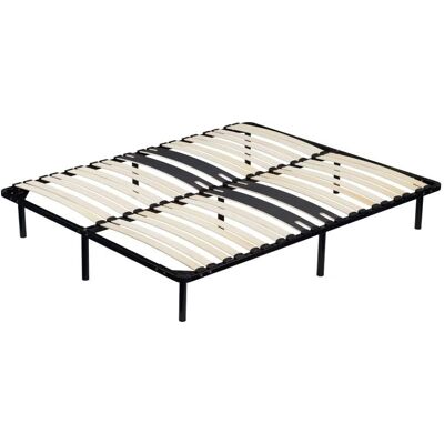 Marco de cama NUITS D'OR - Metal reforzado, 160x200cm, Negro Marco de cama NUITS D'OR - Metal reforzado, 160x200cm, Negro