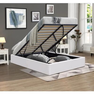 Letto bianco Loris 140x200 - Struttura in legno massiccio Letto bianco Loris 140x200 - Struttura in legno massiccio