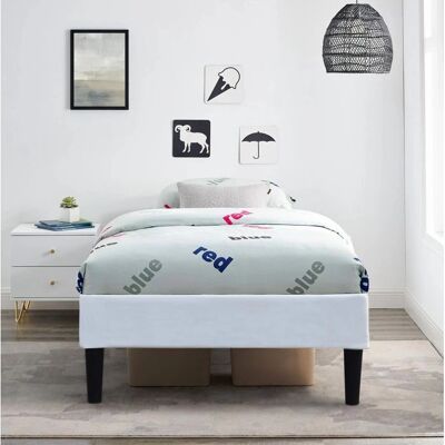 Nuits d or KD - Sommier 80x200 cm avec housse déhoussable - Blanc - Publicité Nuits d or KD - Sommier 80x200 cm avec housse déhoussable - Blanc - Publicité