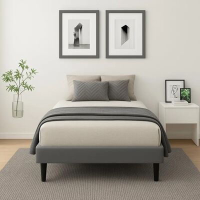 Nuits d or KD Cadre de lit en bois massif 90x190 cm - Housse en PVC lavable - Publicité Nuits d or KD Cadre de lit en bois massif 90x190 cm - Housse en PVC lavable - Publicité