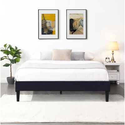 Nuits d or KD Lit en bois 140x190cm - 13 lattes, housse déhoussable - Publicité Nuits d or KD Lit en bois 140x190cm - 13 lattes, housse déhoussable - Publicité