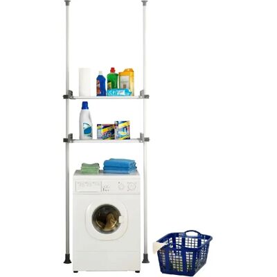 WENKO - H. 165-300 cm - Gris - Extensible - Shelf - Publicité WENKO - H. 165-300 cm - Gris - Extensible - Shelf - Publicité