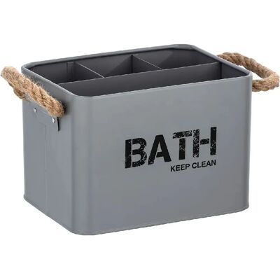WENKO - Gara - Acier et bambou - Boîte de rangement pour salle de bains - Publicité WENKO - Gara - Acier et bambou - Boîte de rangement pour salle de bains - Publicité