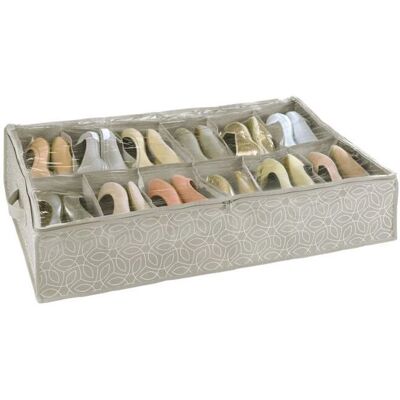WENKO Boîte de rangement - 12 paires - 74x60cm - Organisateur de chaussures - Publicité WENKO Boîte de rangement - 12 paires - 74x60cm - Organisateur de chaussures - Publicité