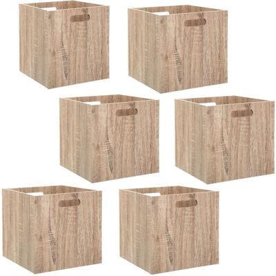 CINCO L514166 Boîtes de rangement - Chêne naturel - Ensemble - Publicité CINCO L514166 Boîtes de rangement - Chêne naturel - Ensemble - Publicité