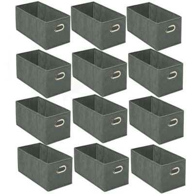 Toilinux L514956A Boîte de Rangement - Lot de 12 Boîtes Vertes - Publicité Toilinux L514956A Boîte de Rangement - Lot de 12 Boîtes Vertes - Publicité
