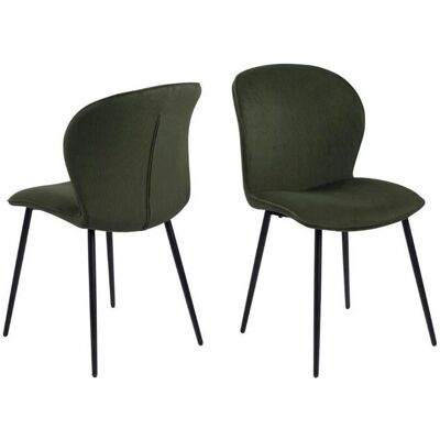 Ensemble de Chaises de Salle à Manger Velours Lina - Courbes Élégantes - Publicité Ensemble de Chaises de Salle à Manger Velours Lina - Courbes Élégantes - Publicité