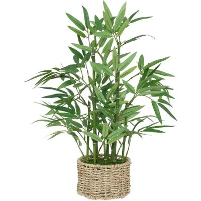 Atmosphera - Bambu artificiel - 46 cm - vase en matériau naturel - Plante décorative - Publicité Atmosphera - Bambu artificiel - 46 cm - vase en matériau naturel - Plante décorative - Publicité