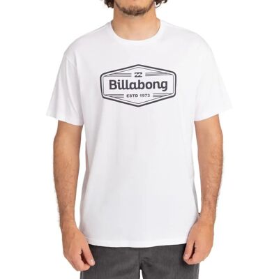 Billabong Mężczyźni Biały Bawełniany T-shirt z Okrągłym Kołnierzem - T-Shirt Billabong Mężczyźni Biały Bawełniany T-shirt z Okrągłym Kołnierzem - T-Shirt