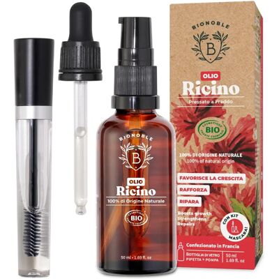 BIONOBLE Organic Castor Oil - 100% Pure & Natural - Cold Pressed - Vegan BIONOBLE Organic Castor Oil - 100% Pure & Natural - Cold Pressed - Vegan