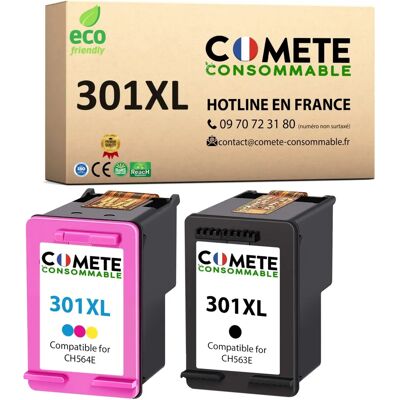 Cartouches d'Encre HP 301 XL Noir et Couleur - Fournitures d'Imprimante COMETE - Publicité Cartouches d'Encre HP 301 XL Noir et Couleur - Fournitures d'Imprimante COMETE - Publicité