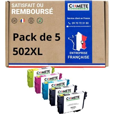 COMETE CONSOMMABLE 502XL - pack de 5 - pour Epson XP-5100 - Cartouche d'encre - Publicité COMETE CONSOMMABLE 502XL - pack de 5 - pour Epson XP-5100 - Cartouche d'encre - Publicité