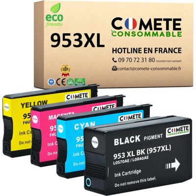 COMETE CONSOMMABLE Pack de 4 Cartouches d'Encre HP 953Xl - Publicité COMETE CONSOMMABLE Pack de 4 Cartouches d'Encre HP 953Xl - Publicité