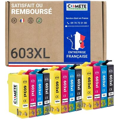 COMETE CONSOMMABLE Pack de Cartouches d'Encre 603Xl pour Epson XP 2100, 2105, 2155 - Publicité COMETE CONSOMMABLE Pack de Cartouches d'Encre 603Xl pour Epson XP 2100, 2105, 2155 - Publicité