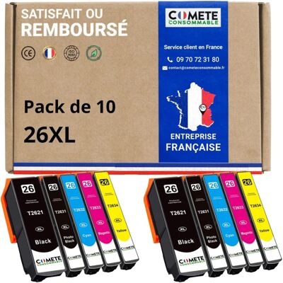 Comete Cartouches d'Encre Compatibles Epson T2621, T2631, T2632, T2633, T2634 - Cartouches d'Imprimante - Publicité Comete Cartouches d'Encre Compatibles Epson T2621, T2631, T2632, T2633, T2634 - Cartouches d'Imprimante - Publicité