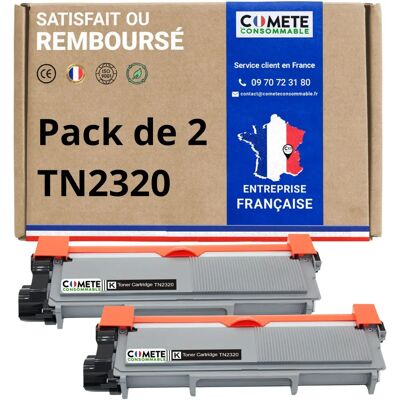 Pack de Toners Brother TN-2320 / TN2310 - 2600 Pages - Compatible - Publicité Pack de Toners Brother TN-2320 / TN2310 - 2600 Pages - Compatible - Publicité