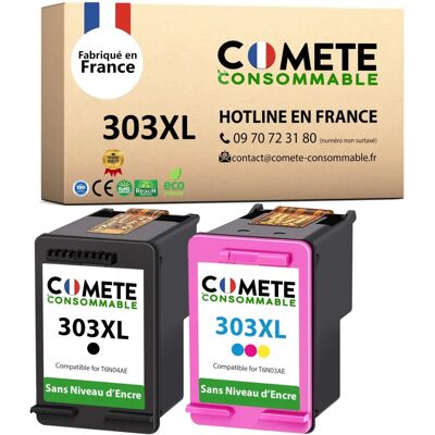 COMETE CONSOMMABLE Cartouche d'encre noire HP 303Xl - Compatible, France - Publicité COMETE CONSOMMABLE Cartouche d'encre noire HP 303Xl - Compatible, France - Publicité