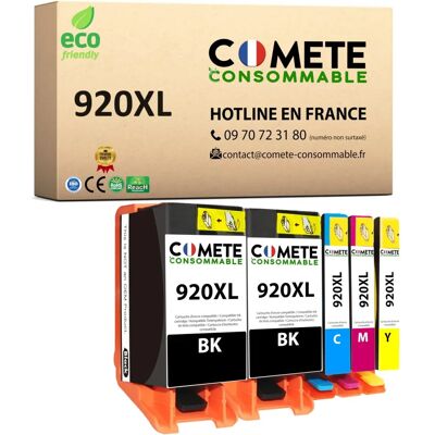 Pack de Cartouches d'Encre Comete 920Xl - Compatibles HP 920Xl - Haute Capacité - Publicité Pack de Cartouches d'Encre Comete 920Xl - Compatibles HP 920Xl - Haute Capacité - Publicité