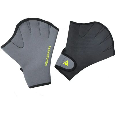 Guantes de natación Aqua Sphere Aquasphere - Negro / Amarillo brillante - Mediano Unisex Adulto Guantes de natación Aqua Sphere Aquasphere - Negro / Amarillo brillante - Mediano Unisex Adulto