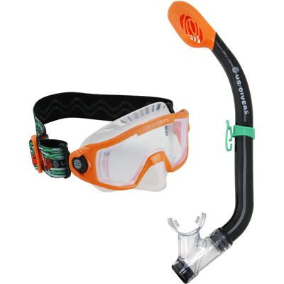 Us Divers COMBO AVILA PARAD - Kindersnorkelmasker - Zwart/oranje Us Divers COMBO AVILA PARAD - Kindersnorkelmasker - Zwart/oranje